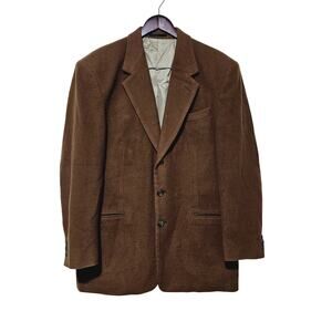 Vintage Claudio Morelli Blazer Men's Sz 42 Tall Long Brown Earthy Pockets Preppy